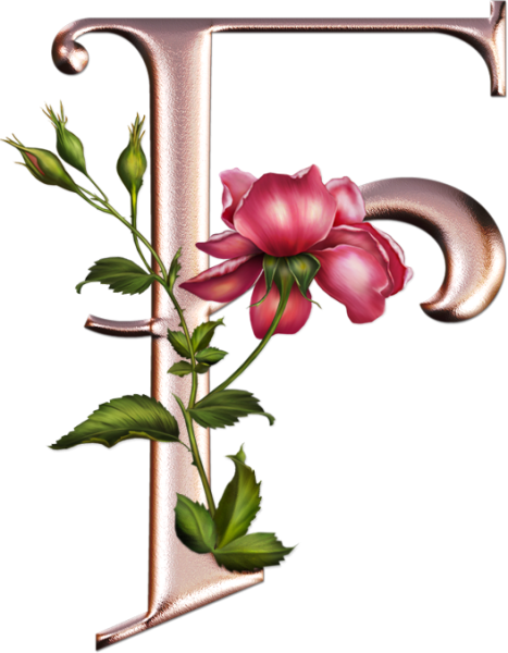 Буквы алфавита красивые с цветочками