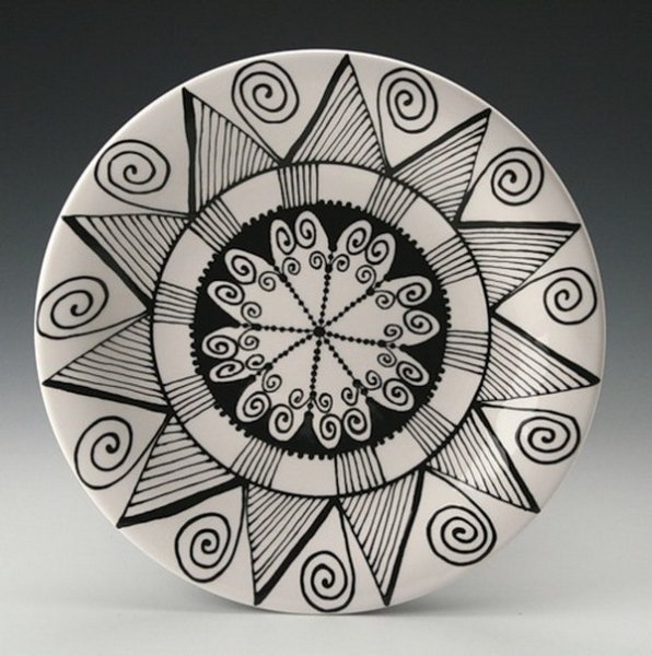 Декоративная роспись посуды