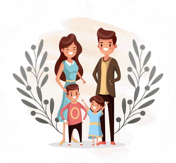 Счастливая семья рисунок