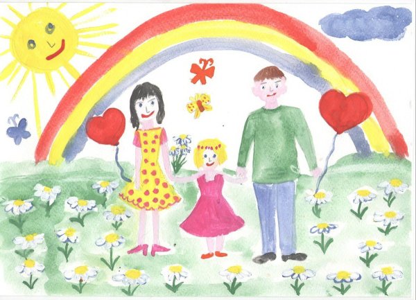 Рисунок семьи детский