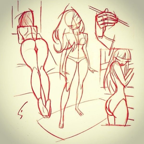 Красивая фигура девушки рисунок