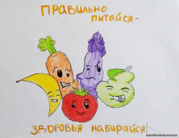 Плакат на тему здоровое питание