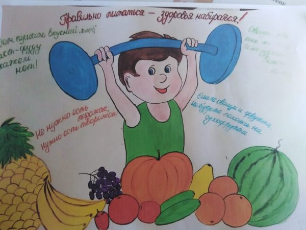 Плакат здоровое питание для школьников