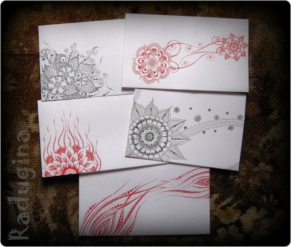 Конверт рисованный