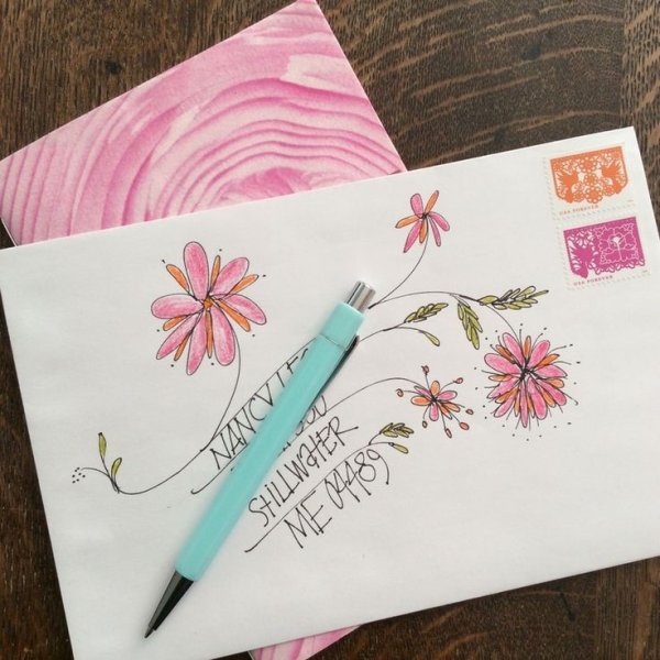 Разрисовать конверт