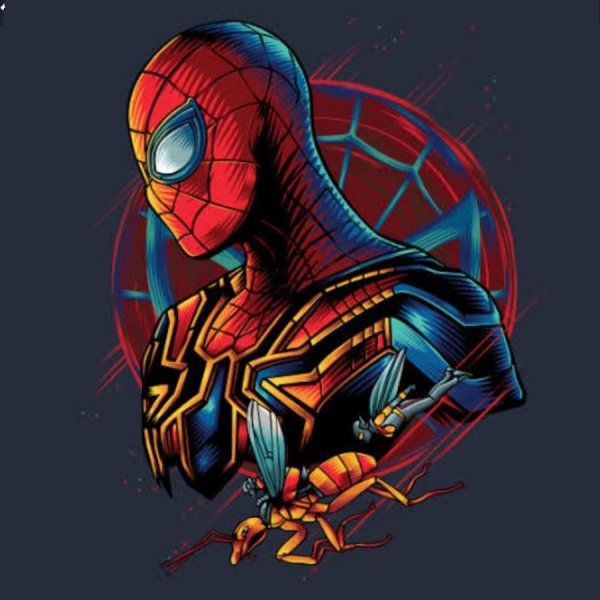 Человек паук для срисовки легко