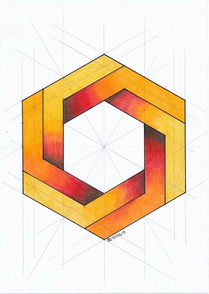 Геометрический орнамент в квадрате