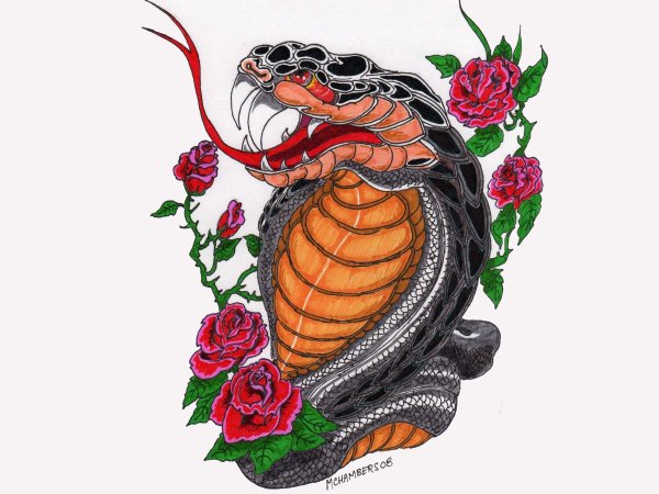 Цветок и змея