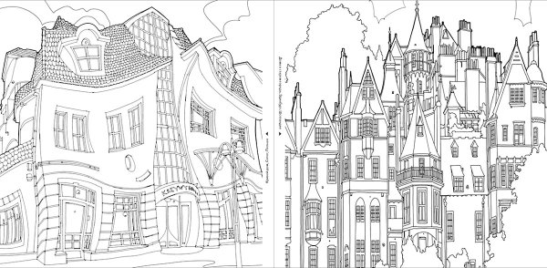 Красивое здание раскраска