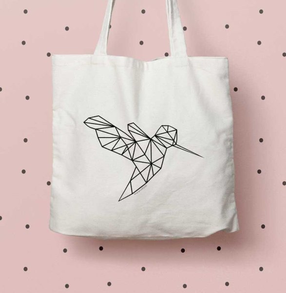 Несложная вышивка на сумку шоппер