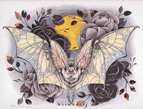 Летучая мышь Графика