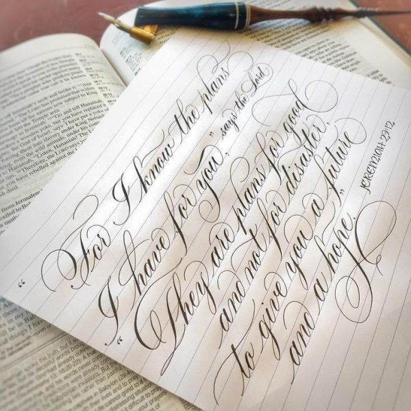 Каллиграфия копперплейт алфавит