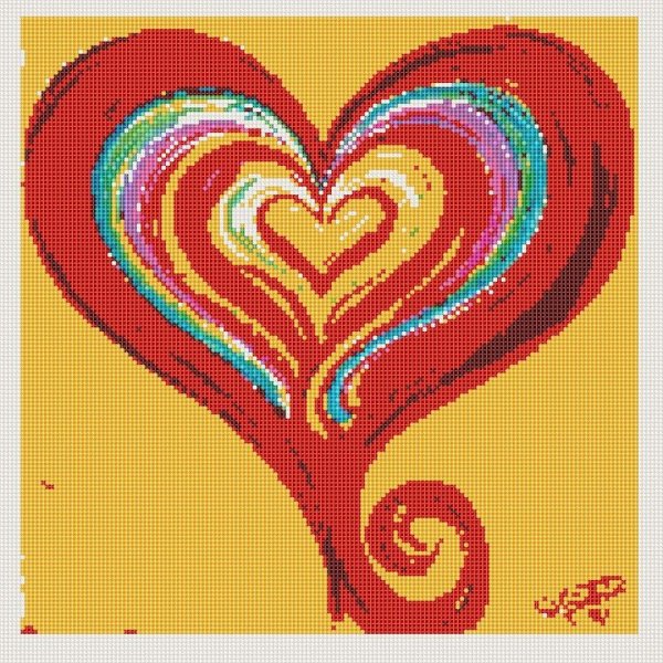 Стилизованные сердечки