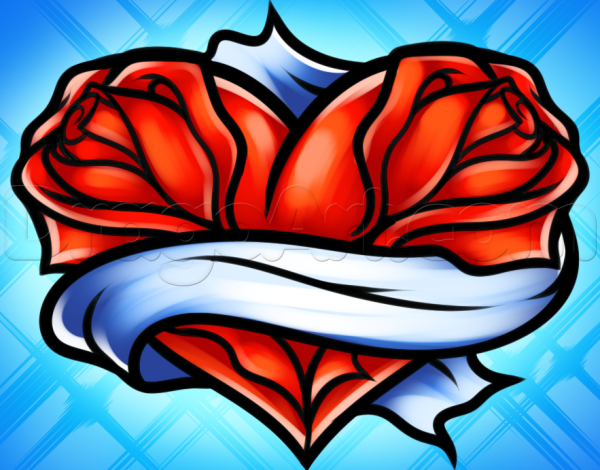 Сердечко карандашом