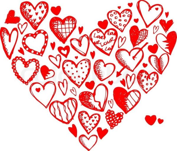 Сердце рисунок карандашом