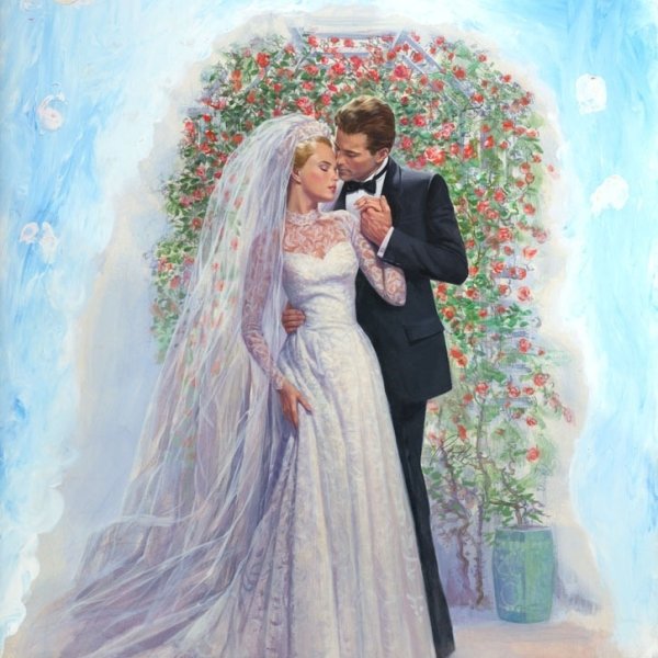 Жених и невеста картина
