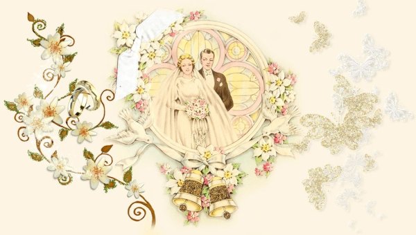 Свадебные рисунки для декупажа