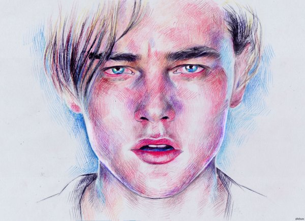 Портрет акварелью Леонардо ди Каприо