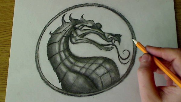 Мортал комбат для срисовки карандашом