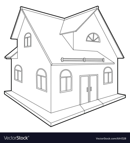 Дом раскрашенный карандашами