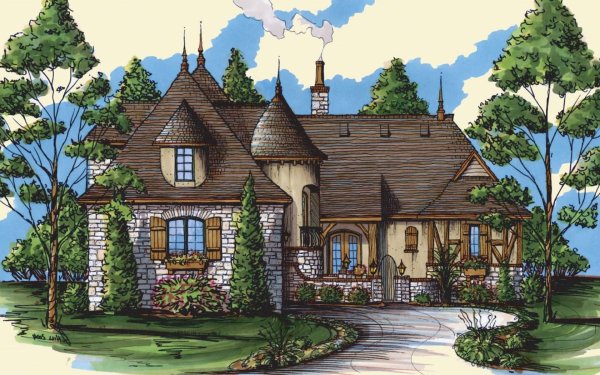 Красивый мультяшный дом