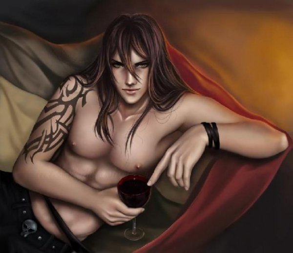 Виктор Ван арт вампир брюнет