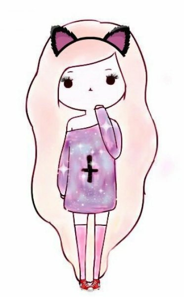 Рисунки для срисовки девочки Каваи