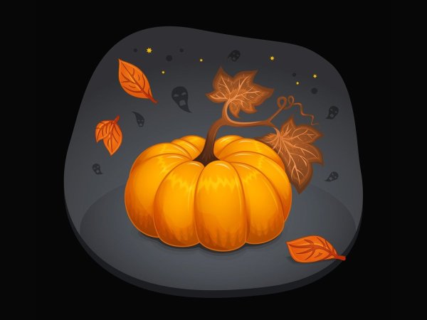 Тыква акварелью