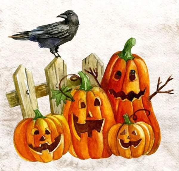 Распечатка для декупажа тыква