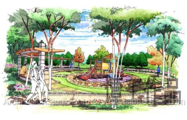 Аллея в перспективе