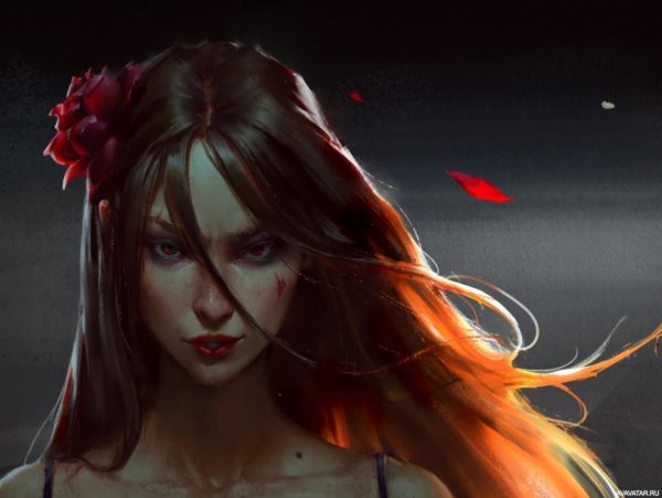 Красивая девушка рисунок