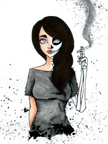 Красивая девушка рисунок