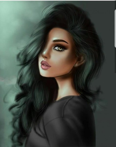 Красноволосая девушка арт