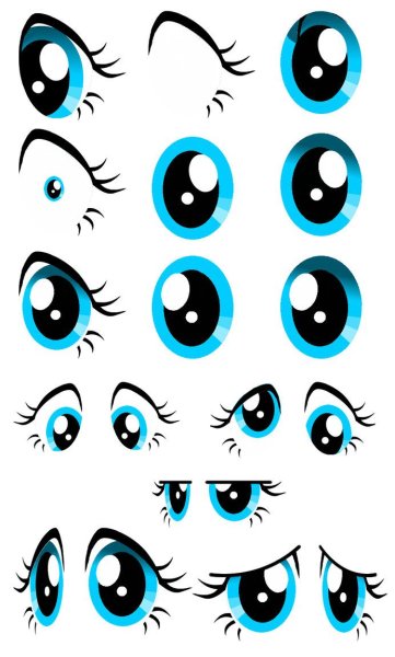 Красивые глазки мультяшные