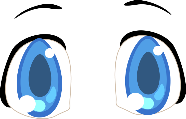 Голубые глаза мультяшные