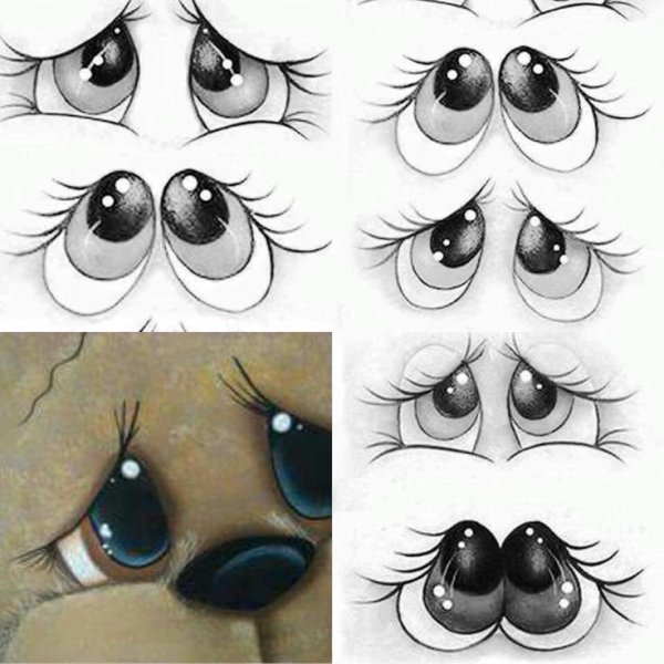 Рисованные глазки для игрушек