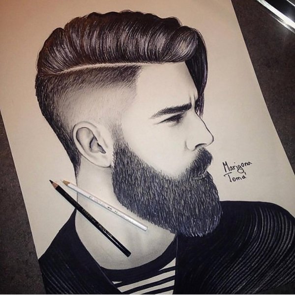 Эскизы причесок мужских
