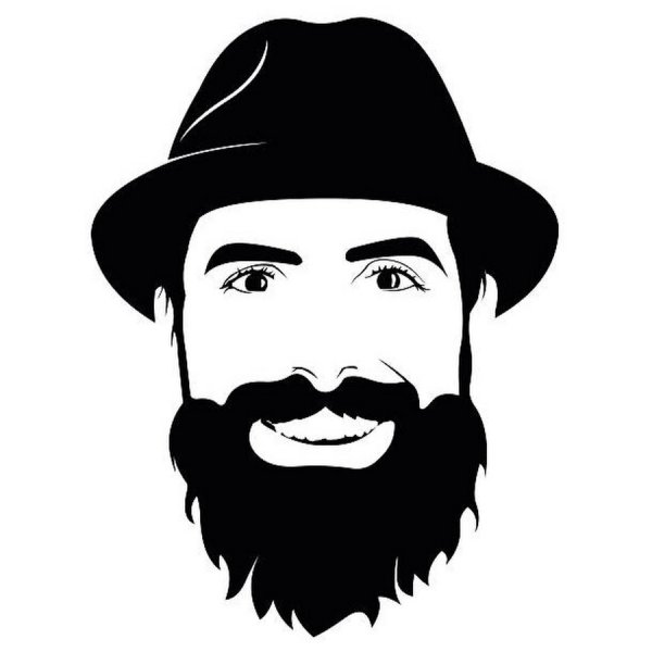 Мужская улыбка с бородой