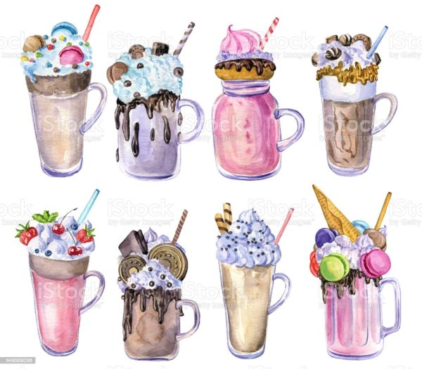 Молочные коктейли скетчинг