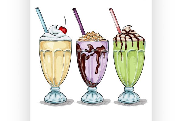 Молочные коктейли вектор