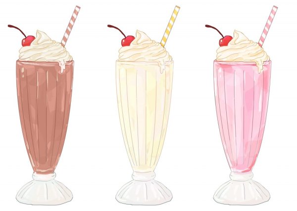 Молочный коктейль иллюстрация