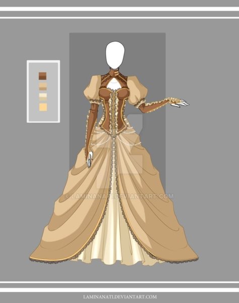 Наброски средневековых платьев