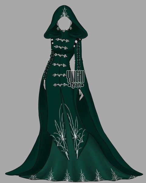 Эскизы средневековых платьев