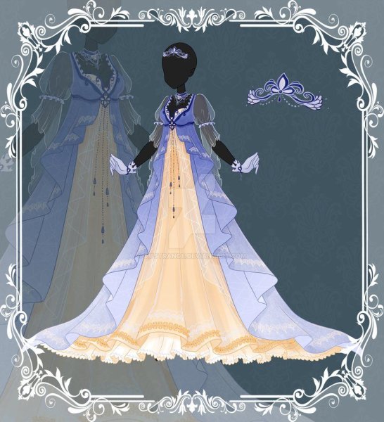 Средневековые платья скетчи