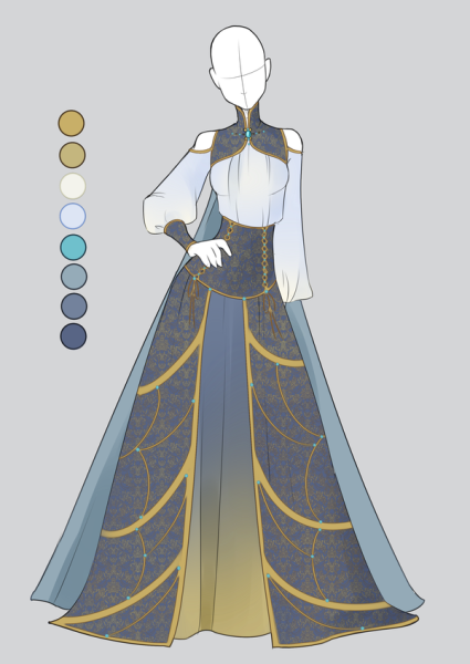 Фэнтези платья скетч