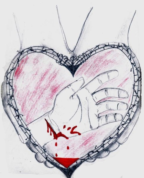 Рисунки для срисовки разбитое сердце