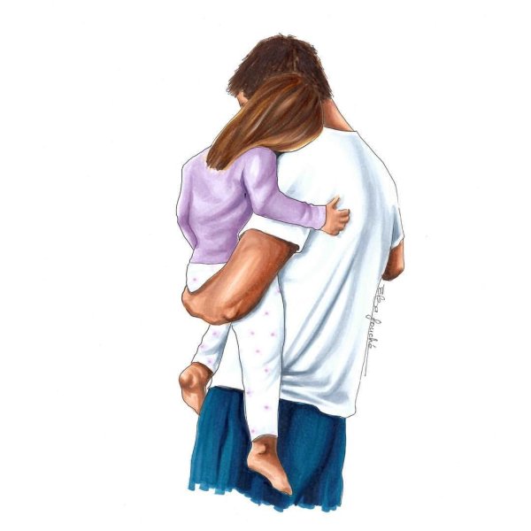 Отец и дочь арт рисунки