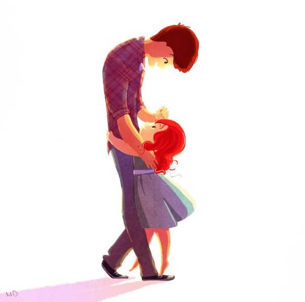 Отец и дочь иллюстрации