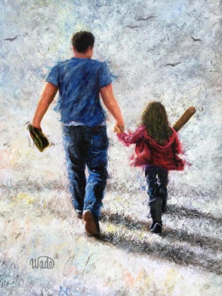 Папа и дочь картина