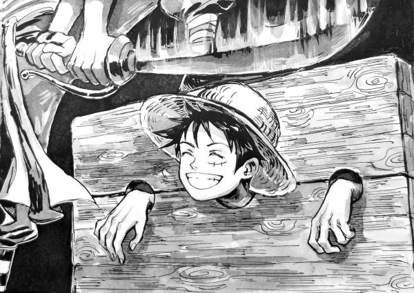 Момент из манги Ван Пис Луффи